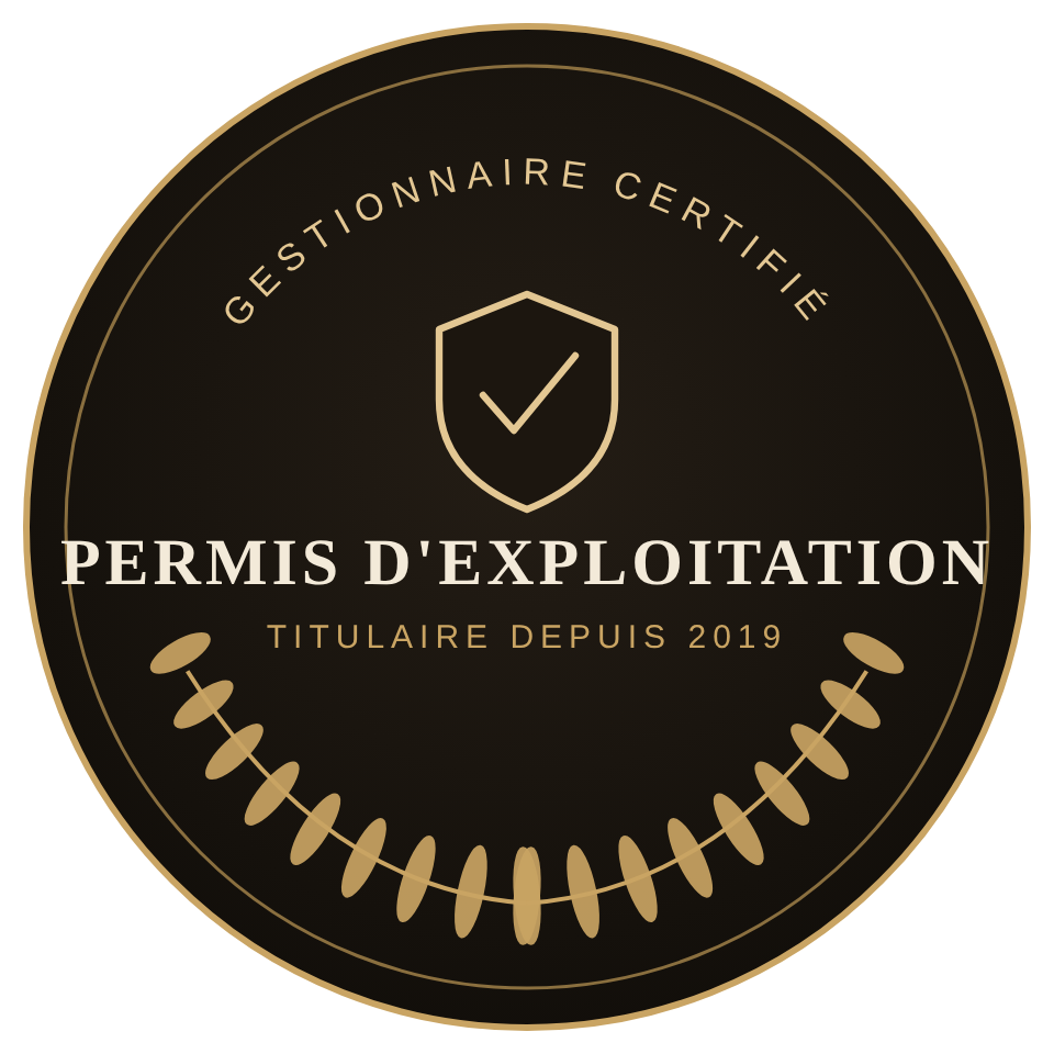 Badge Permis d'exploitation, titulaire depuis 2019